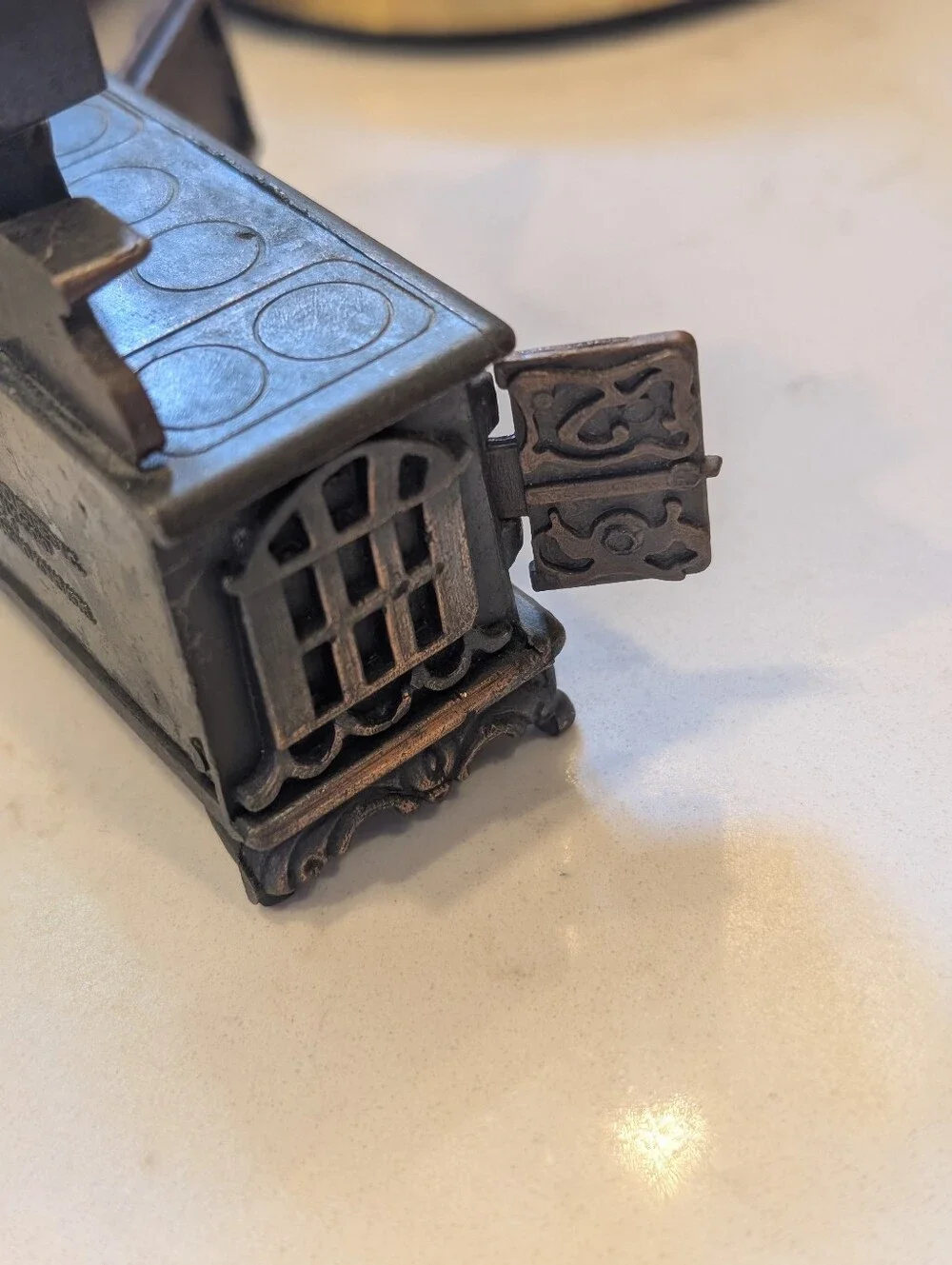 Vintage Miniature Cast Iron Stove Coin Bank Trinket Box Retro‎ Kitchen Decor...